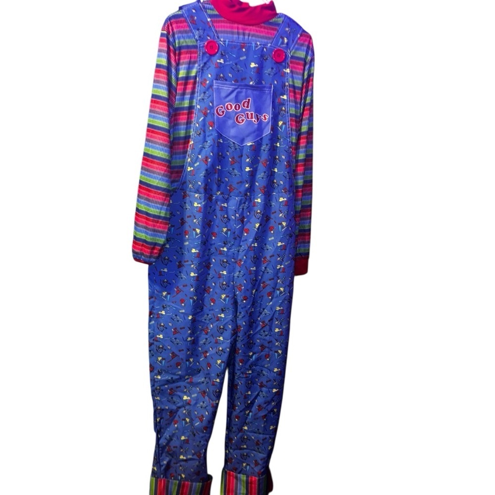 Men chucky doll child’s play jumpsuit overalls fits L/XL Halloween costume